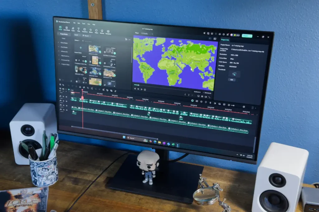 Acer Vero B247Y G 23.8-inch Full HD monitor with ergonomic stand and eco-friendly design.