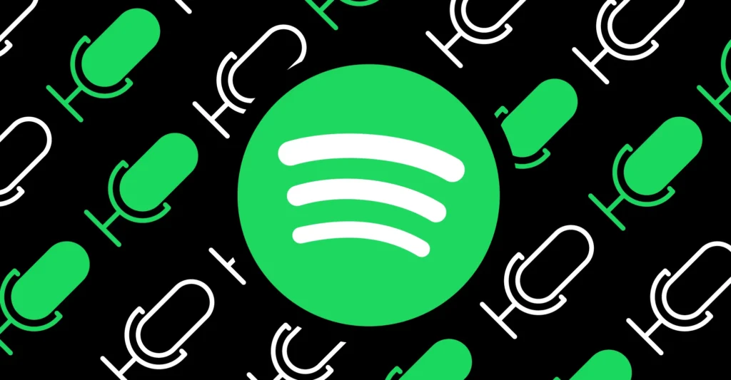 Spotify interface displaying podcast play counts